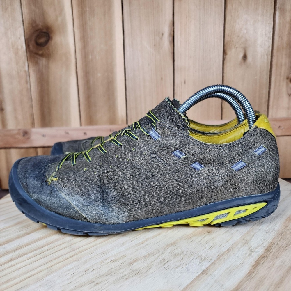 Salewa Escape GTX Shoes Mens Size‎ 9 Gray Yellow Gore-Tex Hiking 63316-0810